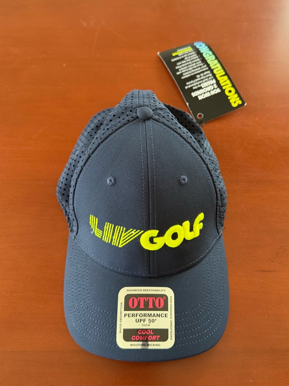 Title 181: LIV Golf Performance Hat Navy/Neon Green – NWT UPF 50+